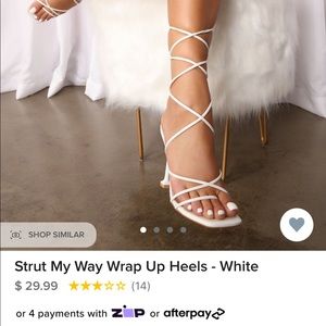 Fashionova Wrap Up Heels - Strut my way